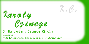 karoly czinege business card